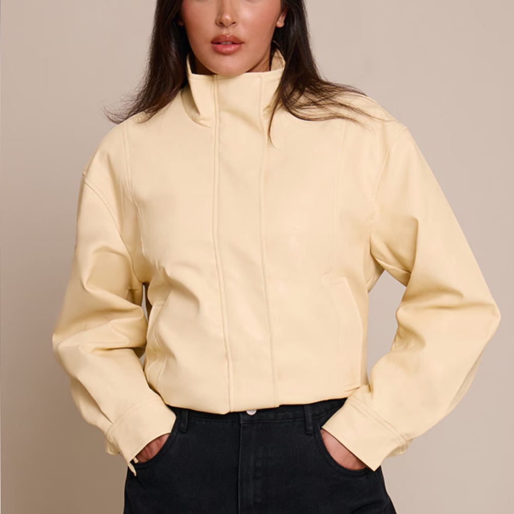 Butter Yellow Funnel Jacket